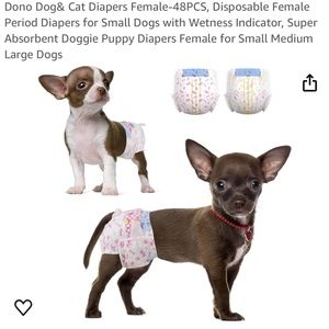 Dono Dog & Cat Diapers Female- 48 PCS, Disposable Diapers in Size XS NEW